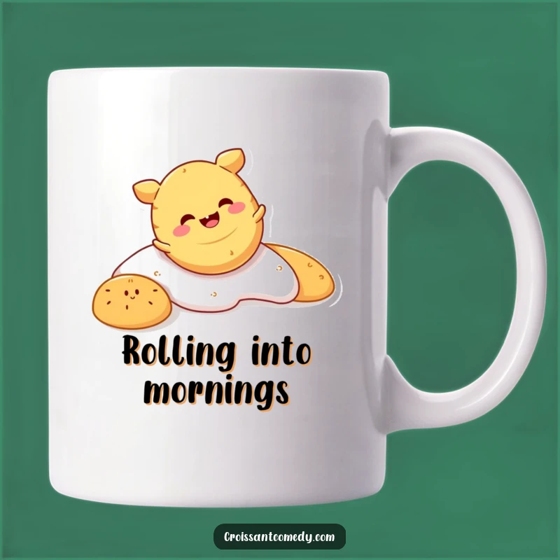 Funny Crescent Roll Mug: A Glee-filled Pastry Character Gift for Roll Lovers