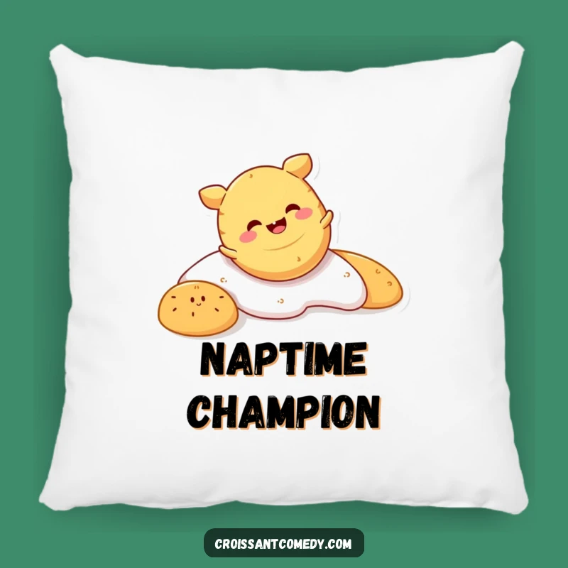 Funny Crescent Roll Pillow: Soft Comfort with a Tumbling Pastry Character