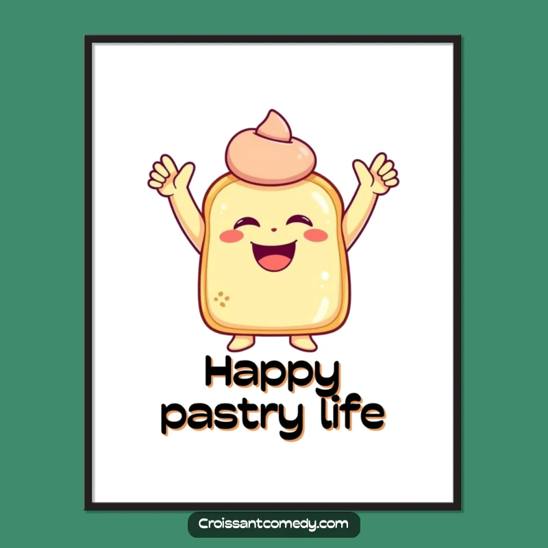 Funny Laughing Pastry Digital Art: Joyful Character for Instant Smiles
