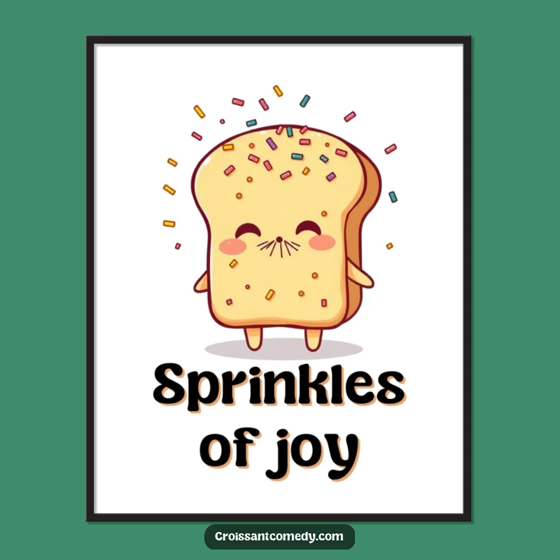 Funny Sneezing Bread Digital Art: Sprinkle Shower for Instant Joy