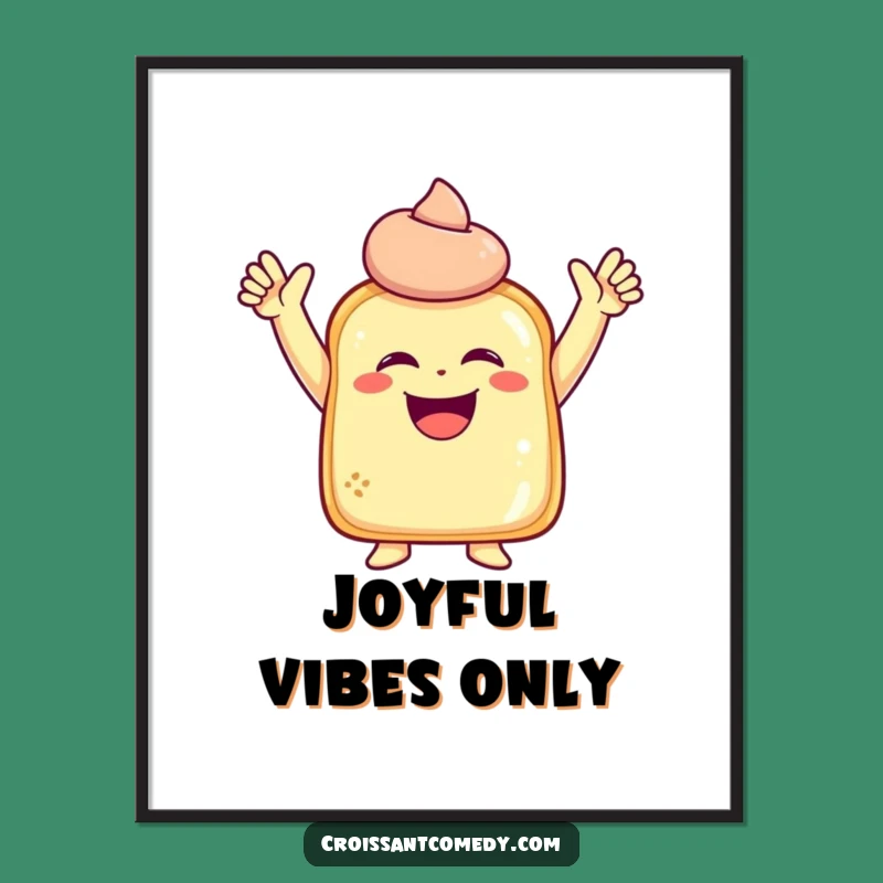Funny Laughing Pastry Poster: Joyful Art for Your Wall