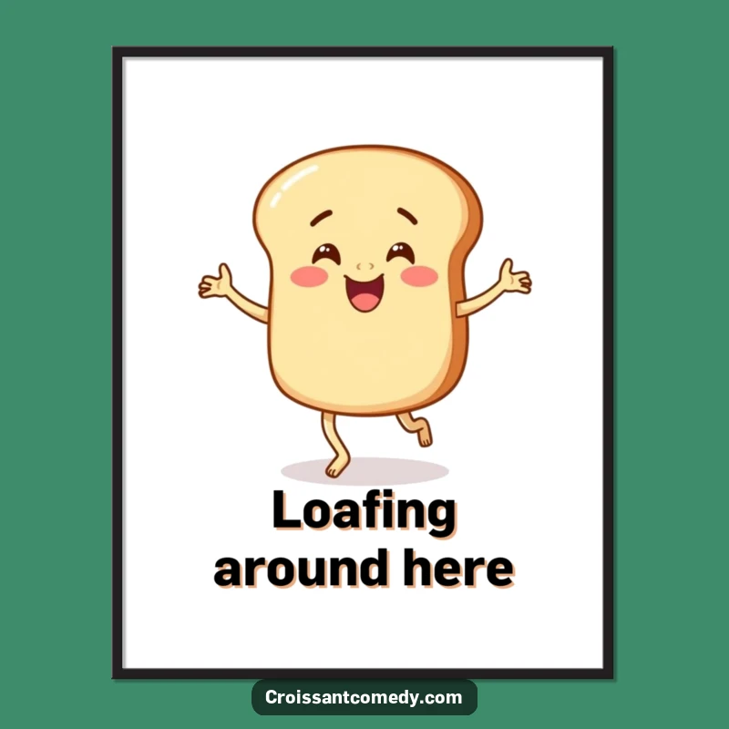 Funny Bread Jig Poster: Hilarious Bread Character Art for Your Wall