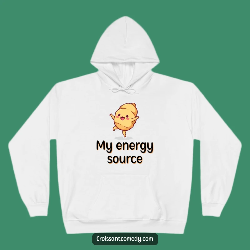 Funny Croissant Cartwheel Hoodie: Cozy Up With Bubbly Delight