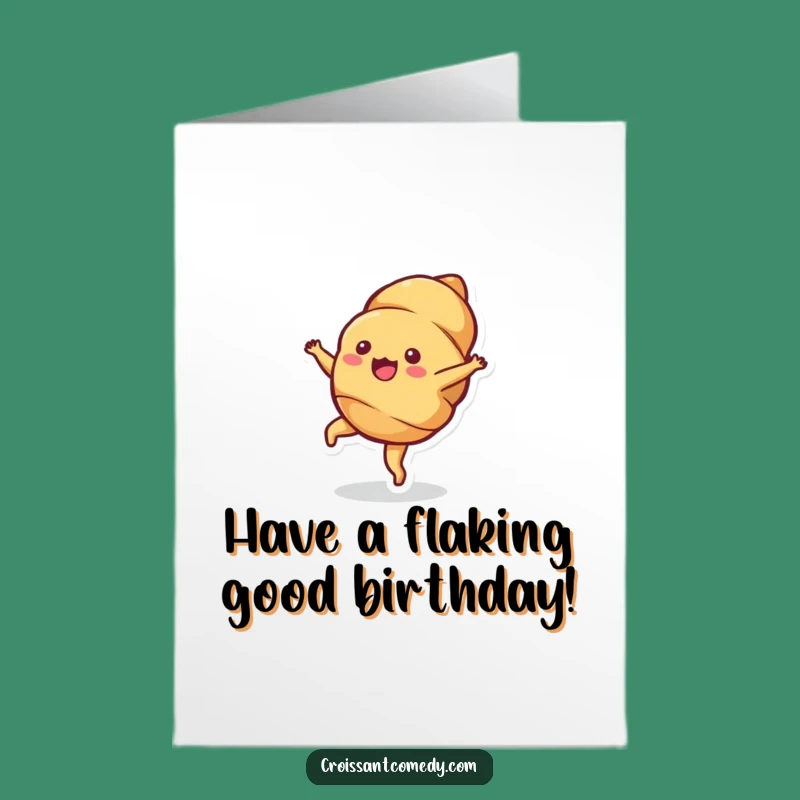 Free Printable Birthday Card: Bubbly Croissant Cartwheels for a Hilarious Downloadable Gift