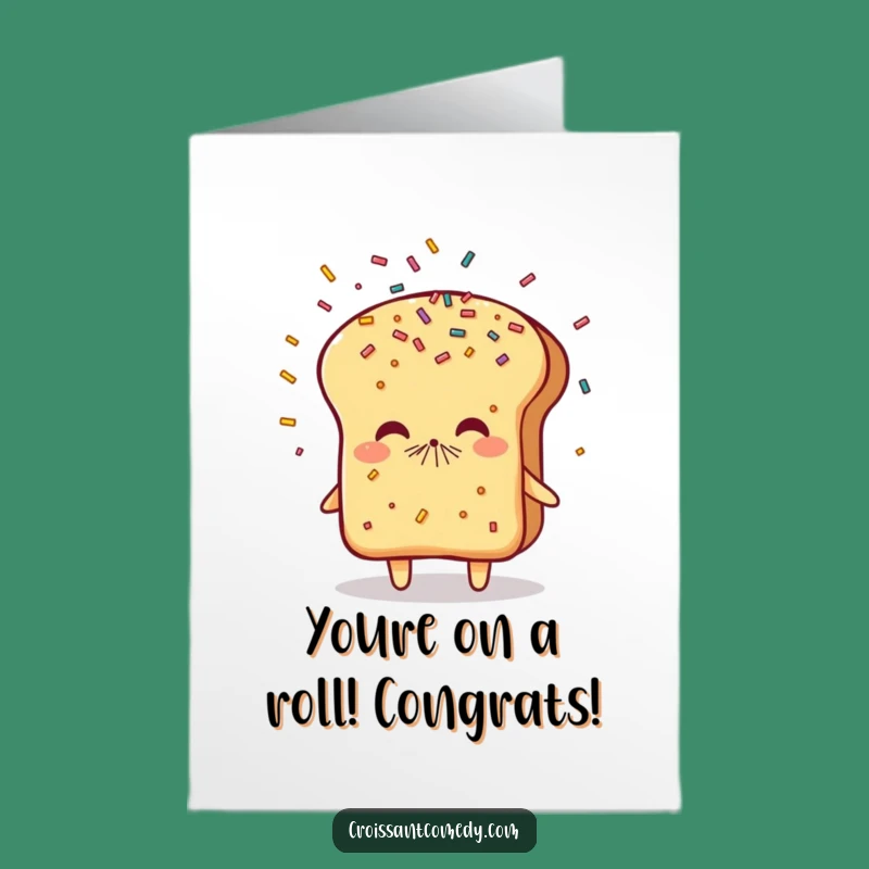 Free Printable Congrats Card: Sprinkle Sneeze Bread for Your Downloadable Celebration