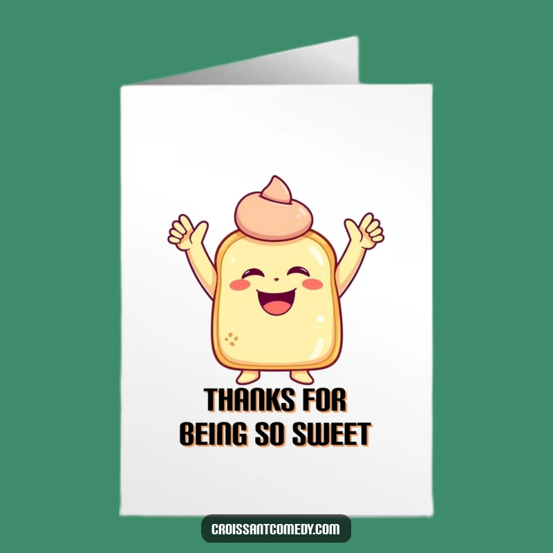 Free Printable Thank You Card: Joyous Pastry Laughs for a Downloadable Gift of Thanks