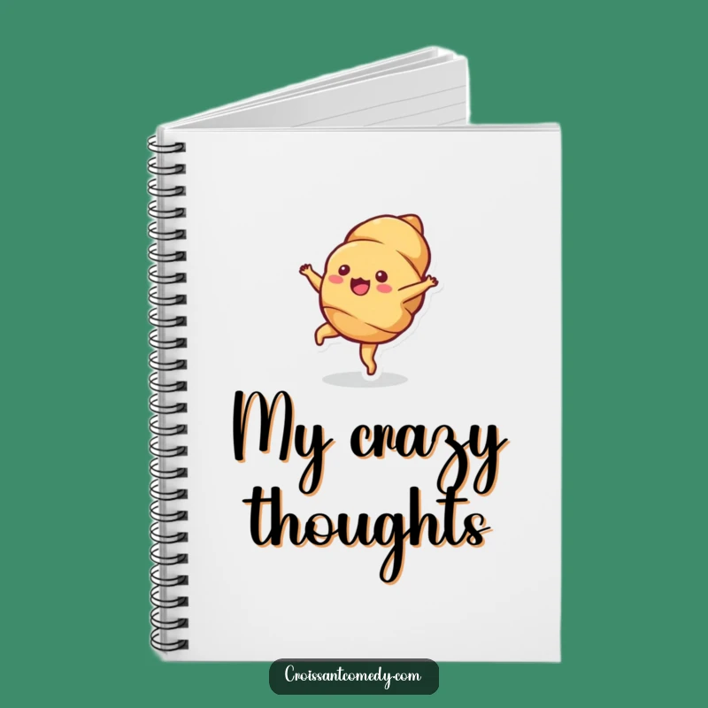 Funny Croissant Cartwheel Notebook: Jot Down Bubbly Ideas