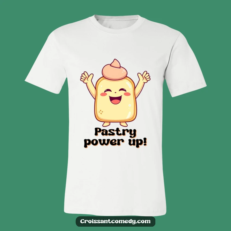 Funny Laughing Pastry T-Shirt: Wear Your Joyful Pose Proudly