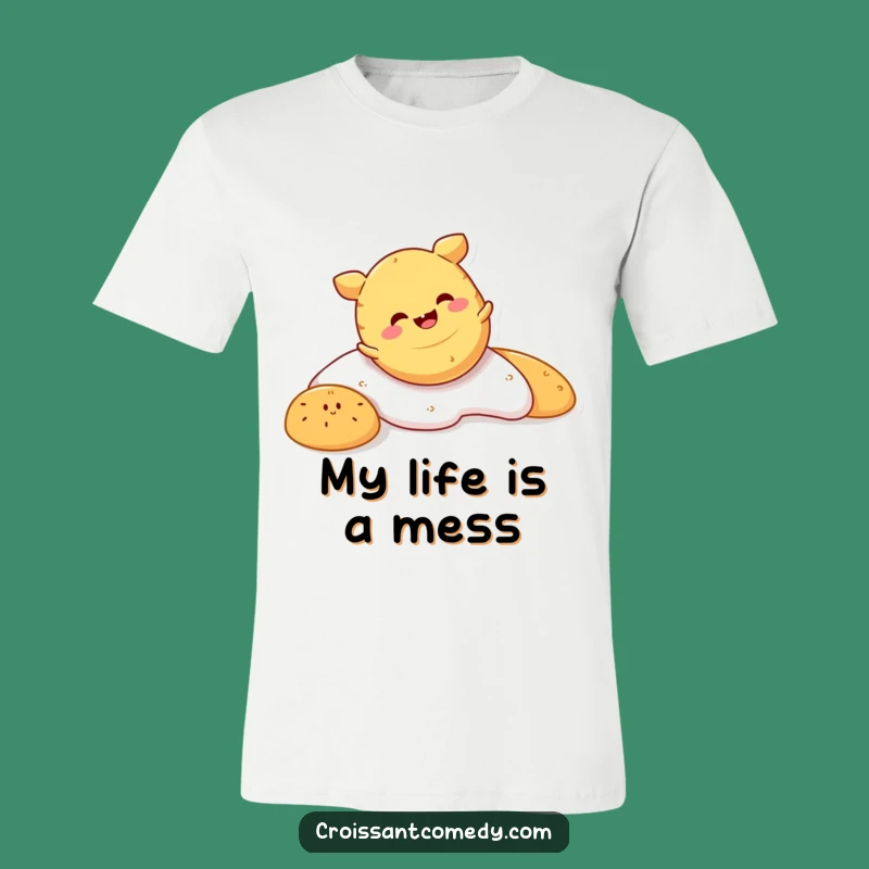 Funny Crescent Roll T-Shirt: Wearable Glee from a Tumbling Pastry Character