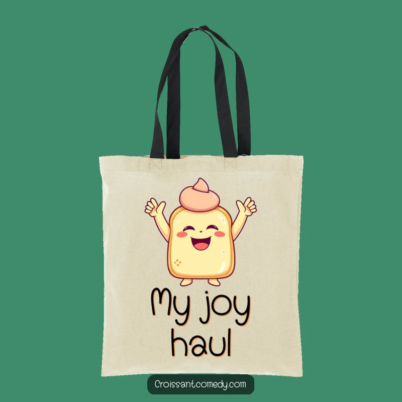 Funny Laughing Pastry Tote Bag: Carry Joy with a Happy Character